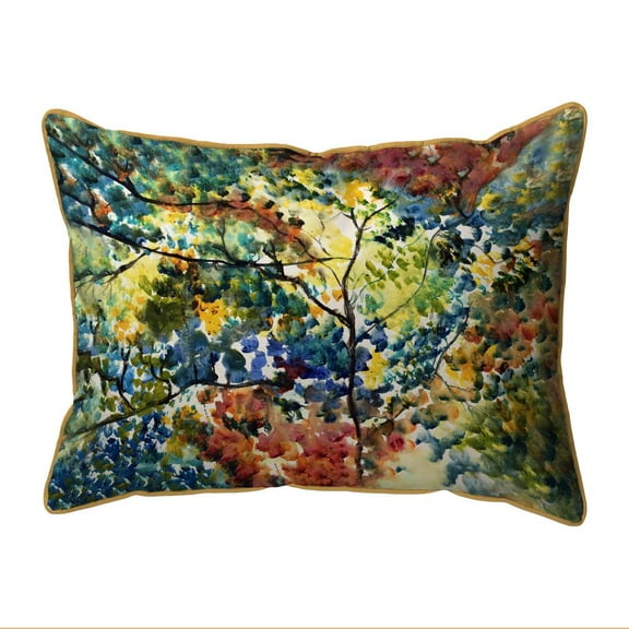 Betsy Drake Interiors Fall Leaves Small Indoor/Outdoor Pillow 11x14