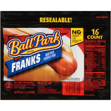 Ball Park Franks, 16 count, 30 oz - Walmart.com
