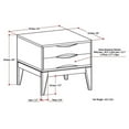 thumbnail image 3 of Home Square 2-Piece 22 " Square Modern End Side Table Set in Walnut Brown, 3 of 6