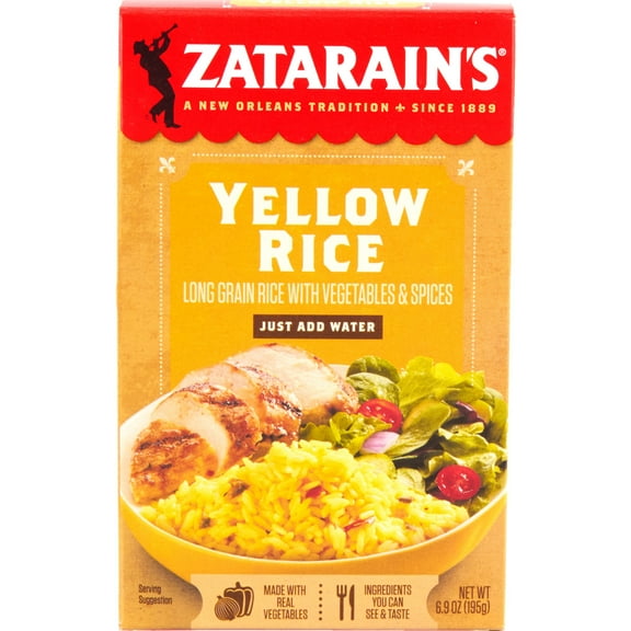 Zatarain's Yellow Rice Mix, 6.9 oz Box