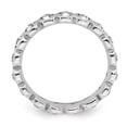 thumbnail image 2 of Sterling Silver Stackable Expressions April Swarovski Ring Size 8, 2 of 3