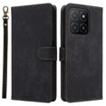 thumbnail image 1 of For Honor X5b X5b Plus Wallet Case RFID Blocking PU Leather Cover Stand View - Black, 1 of 5