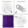 thumbnail image 5 of Black Purple Plaid Waterproof Fabric Shower Curtain,Farmhouse Simple Buffalo Checked Waterproof Fabric Shower Curtain for Bathroom Curtains Bathtubs Hotel Shower Curtains with 12 Hooks Standard 72x72, 5 of 8
