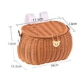 thumbnail image 4 of LJNYFDC Easy Clean Bike Basket Hand Woven Bicycle Basket E Scooter Storage Container Large Capacity Strong Load Bearing Bike Handlebar Basket with Straps, 4 of 7