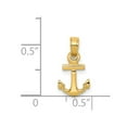 thumbnail image 2 of Auriga Fine Jewelry 14K Yellow Gold Mini Anchor Pendant for Women, 2 of 6
