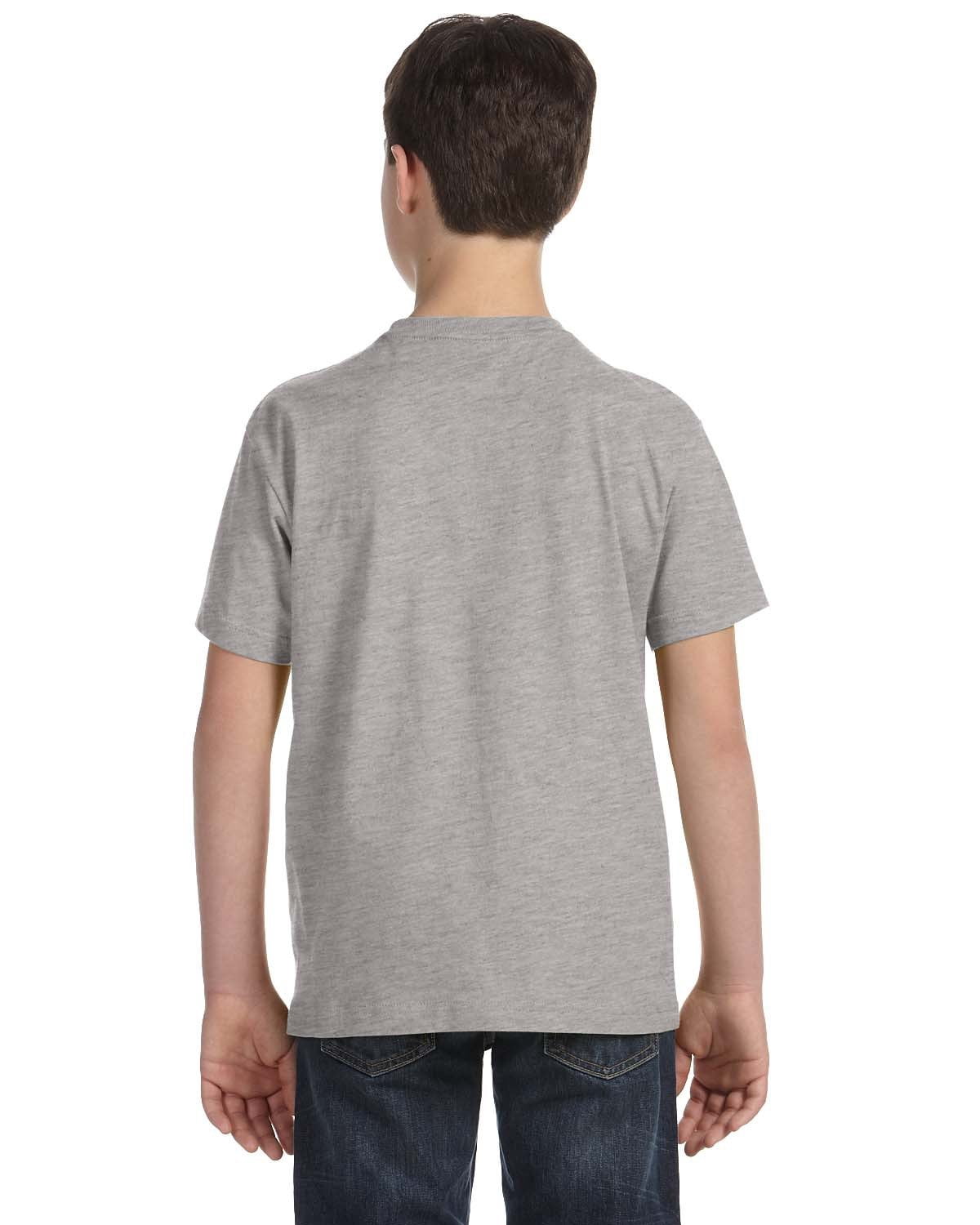 Aquaguard 100% Cotton Boys t-Shirts Crew Neck Short Sleeve Kids Toddler Tee - XS - Heather