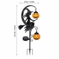 thumbnail image 3 of LED Solar Witch Moon Garden Stake Light, Warm Glow Hanging Jack-o'-Lantern Pumpkin Lights, Weatherproof Outdoor Lamp For Halloween Lawn Sidewalk Backyard Fall Decor, 3 of 9