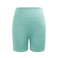thumbnail image 6 of HAOTAGS Teen Girls Biker Shorts with Pockets(4-15), Casual Solid High Waist Sport Yoga Shorts Mint Green 6 Years, 6 of 10