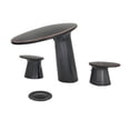 thumbnail image 1 of Wovier Oil Ru bbed Bronze 8-16 Inch Widespread Waterfall Bathroom Sink Faucet with Supply Hoses,Two Handle Three Hole Lavatory Faucet,Basin Mixer Tap with Pop Up Drain,Black, 1 of 7