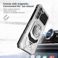 thumbnail image 4 of Robotic Series Hybrid Case with Ring Grip for Samsung Galaxy S23 FE - Silver, 4 of 5