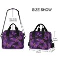 thumbnail image 3 of Insulated Crossbody Lunch Bag 10L Lunch Tote with Adjustable Shoulder Strap for Work Office Picnic Glowing Purple Butterfly, 3 of 6