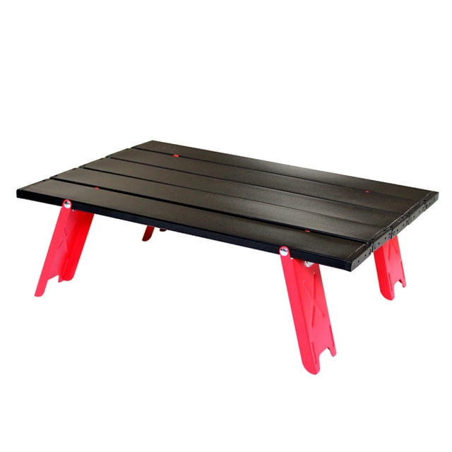 Wosthever de playa de aleación de 10 kg, escritorio antioxidante plegable reutilizable extraíble para jardín, senderismo, viajes, muebles de Mostrada negro rojo