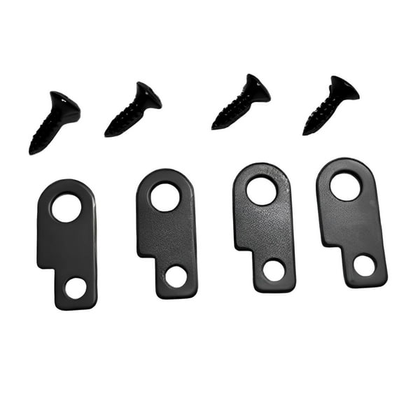 Kit de montaje para pedal de efectos de guitarra 4 soportes y 4 tornillos Universal Luthier Easy Negro