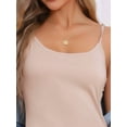 thumbnail image 5 of INSPIRE CHIC Women's Camisole Nightgown Mid Length Sleeveless Sleepwear Side Slit Nightshirt L Beige, 5 of 6