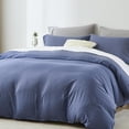 thumbnail image 2 of Davulos Duvet Cover Set Queen Size,3 Pieces Modern Bedding Set for Adults Teens Soft and Breathable Comforter Cover 88"x 88" and 2 Pillow Shams,Blue, 2 of 7