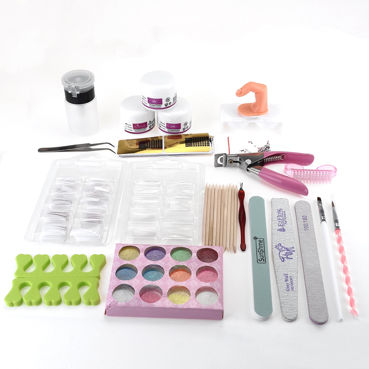 Acrylic Nail Art Powder Glitter Nail Art Kit with Shiny Glitter Nail