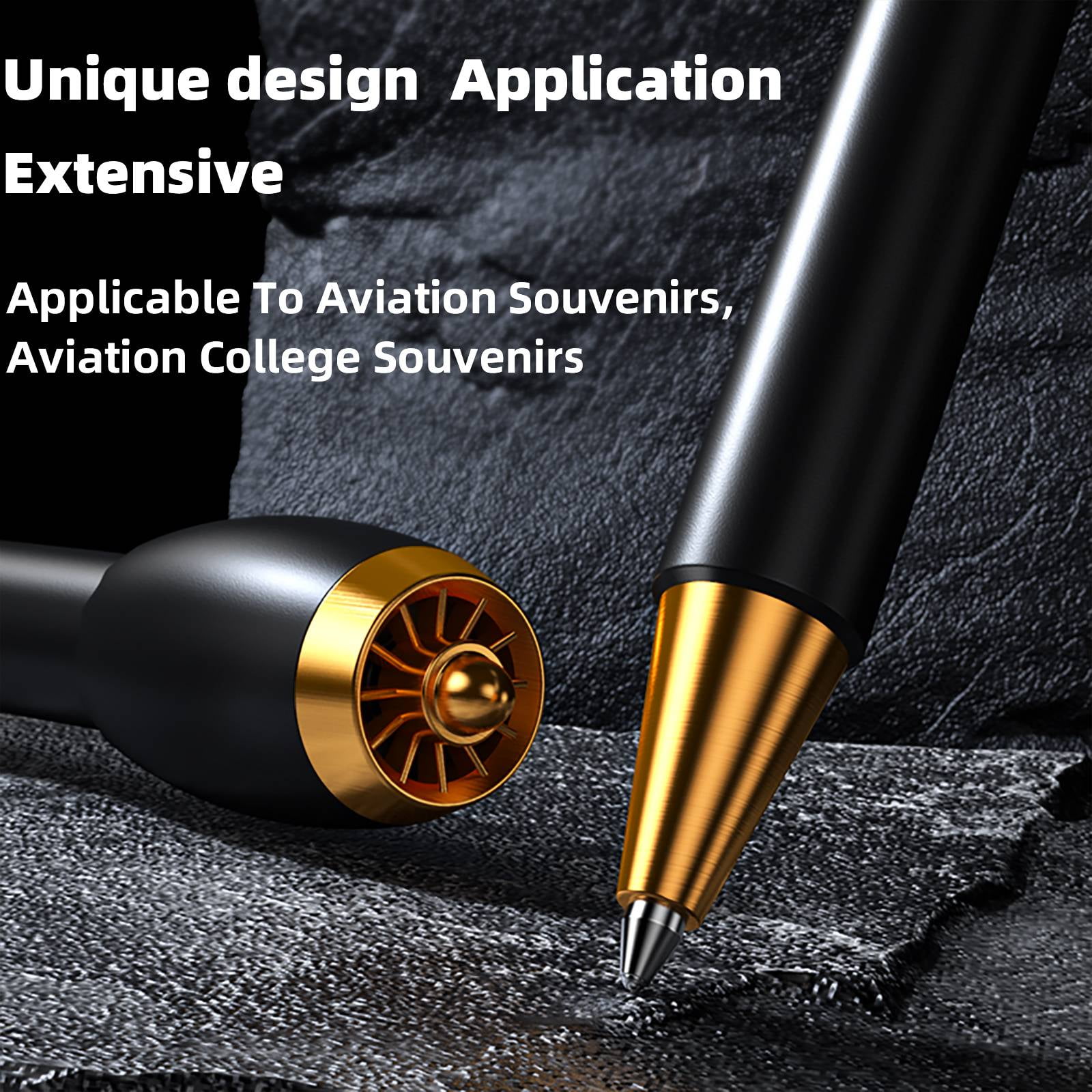 Aircraft Engine Spin Metal Pen，Aviation souvenirs, aviation engine rotary pens, The engine part of the pen head can rotate to relieve pressure, making it a unique product