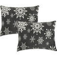 thumbnail image 3 of Nanshing Donner 3 Piece Snowflakes Sherpa Comforter Set, Black/White, Queen, 3 of 4