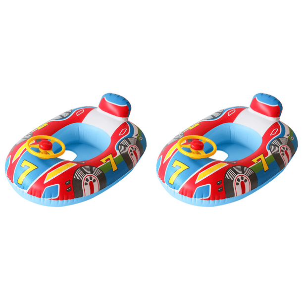 Anillo Natación Inflable para Bebé Coche Barco Asiento (pequeño) Azul