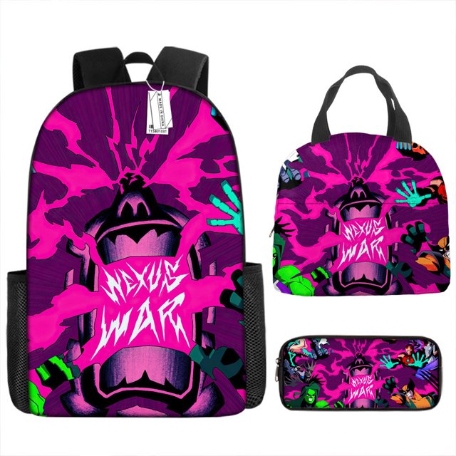 Fortress Night Children's Schoolbag Primary And Secondary School Student Backpack Lightweight Digital Print Lunch