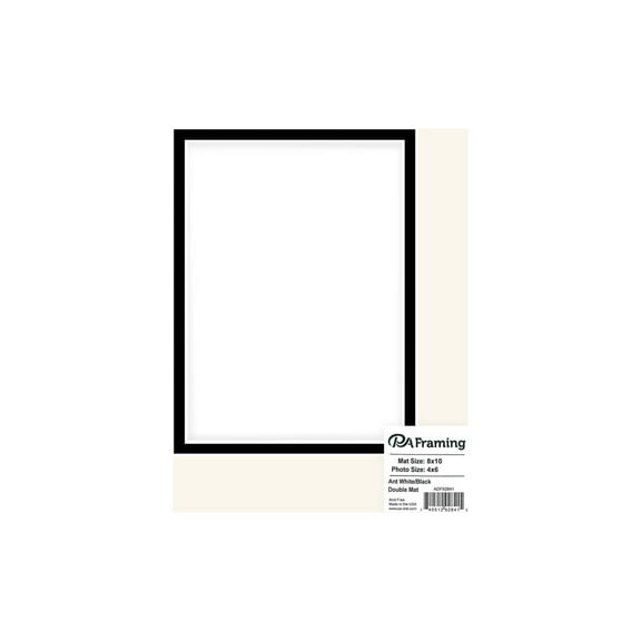 ADF Mat Dbl 8x10/4x6 WhtCore AntWhite/Black