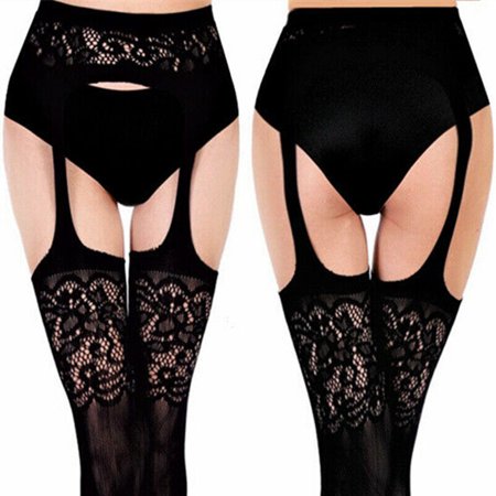 

Women Garter Belts Pantyhose Stockings Floral Tights Hosiery Socks Thigh Highs