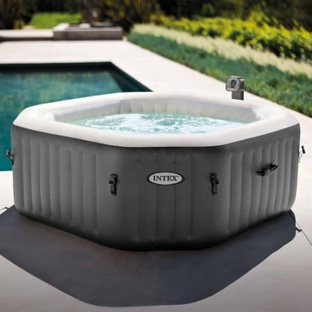 Intex 120 Bubble Jets 4-Person Octagonal Portable Inflatable Hot Tub (Best Outdoor Hot Tubs)