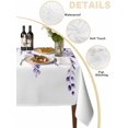 thumbnail image 5 of Purple Eucalyptus Suqare Tablecloth - 60 x 60 Inch, Botanical Plant Rustic Branch Floral Waterproof & StainResistant Tablecloth, Washable Oil-proof Table Cover for Dining/Party/Wedding/Camping/Buffet, 5 of 9