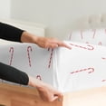 thumbnail image 5 of CGK Linens 4-Piece Christmas Holiday Sheet Set - King Size Xmas Winter Bedding With Vibrant Festive Patterns, Candy Cane, 5 of 6