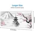 thumbnail image 3 of Japanese Cherry Blossom Gaming Mouse Pad - White Extended Large Mouse Mat, Stitched Edges, 3mm Thick Non-Slip Rubber Base, Perfect for Desk, Home Office, 31.5x11.8 Inch, 3 of 6