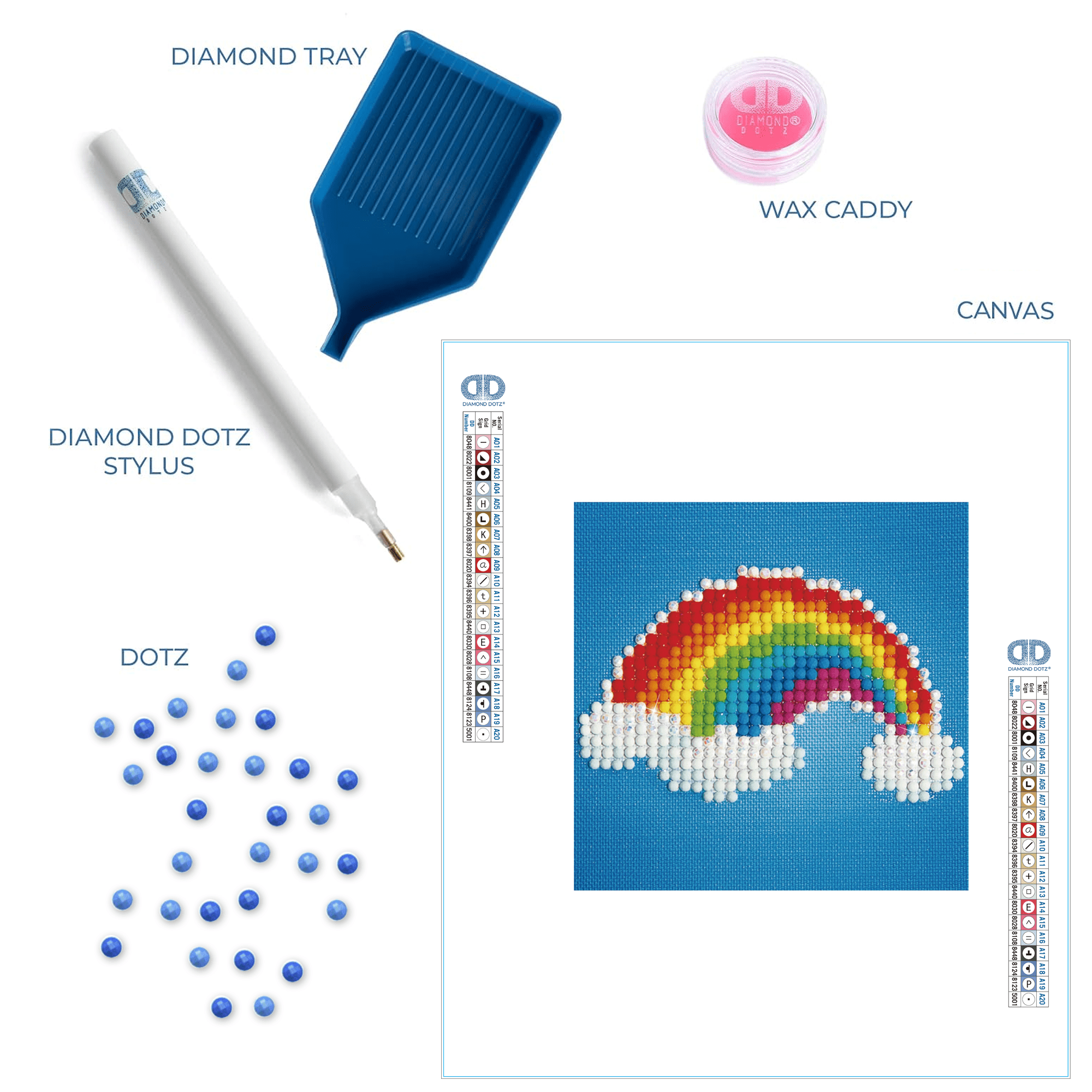Diamond Dotz Ever Living Rainbow Nature Diamond Painting Kits for Adults - Diamond Art Kits a Relaxing Creative Craft Kit with Dotz Gems 4"x4"
