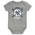 thumbnail image 4 of Infant  Navy New York Yankees Batter Up 3-Pack Bodysuit Set, 4 of 4