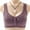 Grey, variant on Women's Wireless Cotton Front Closure Bra, Plus Size Full Cup Floral Print Comfort Bra, Senior Friendly Soft Support Everyday Bra, 6 Colors, Sizes 36-52