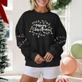 thumbnail image 5 of Aofany Christmas Sweatshirts for Women Merry Christmas Graphic Print Long Sleeve Shirts Xmas Crewneck Pullover Casual Blouse Tops, 5 of 7