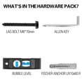 thumbnail image 2 of Kit Lag Bolt Mounting Dream MD5753 para montaje en pared de TV, 2 of 8