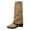 Khaki, variant on Women's -High Boots Fashion Suede Mid Calf Heeled Boots For Fall And Winter for Daily and Work Outfits