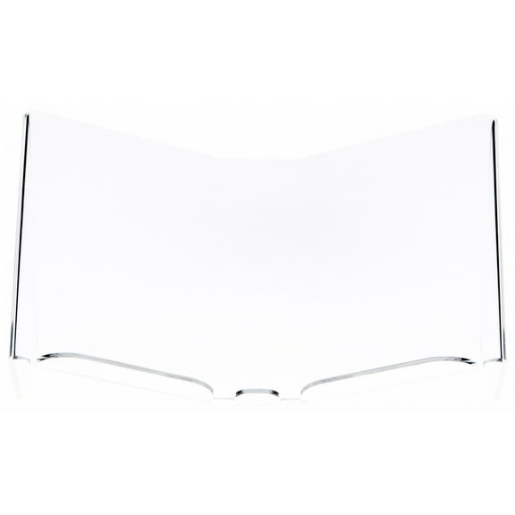 Plymor Clear Acrylic Open Book Display Stand with 1.25" Ledge, Tilted, 15" W x 9.25" D x 8" H