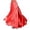 Red, variant on Flowy Satin Full Circle Swing Skirt, Elastic Waistband for Stage Show Practice, Casual Wear, Halloween Belly Dance Tribal Performance