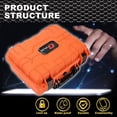 thumbnail image 5 of G-Plus Graded Card Storage Box Fit for BGS PSA SGC FGS Graded Sports Trading Cards,Weatherproof Case Impact Absorbing Foam Slots (Large, Orange), 5 of 7