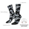thumbnail image 2 of Yiaed Flower Print Great elasticity Crew Socks Sports socks for Men and Women, 2 of 5