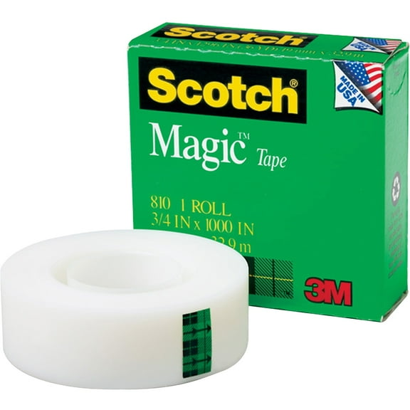 Scotch, MMM8101K, 3/4"W Magic Tape, 1 / Roll, Matte Clear