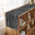 thumbnail image 6 of Table Runners 70 Inches Long Dress Scarves, Black Striped Farmhouse Coffee/Dining/Kitchen Table Decor, Holiday Table Runner, Retro Wave Lines Texture Simple 13x70 Inch, 6 of 9