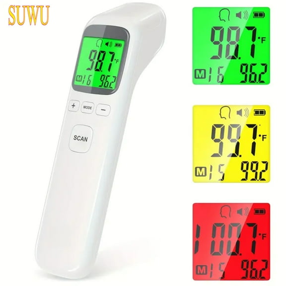 Thermometer for Adults and Kids, No-Touch Forehead Thermometer with Object Mode Function,Fever Alert and 32 Set Memory Recall,Instant Accurate Reading Digital Baby Thermometer for Fever