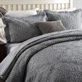thumbnail image 3 of Travan 3-Piece Queen Quilt Set Quilted Bedspread Oversized Microfiber Lightweight Bedspread Coverlet Set with Shams Bedding Set for All Season Grey Queen Size, 3 of 5