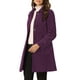 thumbnail image 4 of Abrigo de invierno para mujer con cuello Peter Pan, trench y abrigo tipo guisante 3XL púrpura, 4 of 6