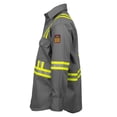 thumbnail image 4 of Flame Resistant FR High Visibility Hi Vis Shirt - 88% C/12% N - 7oz (Small, Grey), 4 of 5