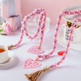 thumbnail image 3 of Guirnaldas de cuentas de madera para el día de San Valentín con borlas para decoración del hogar, B Afortunado Sencillez, 3 of 5