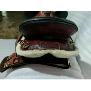 Barcoo Australian Hand Tooled Carved Australian Stock Horse Saddle Real Leather Australian Aussie Style Saddle with Complete Set