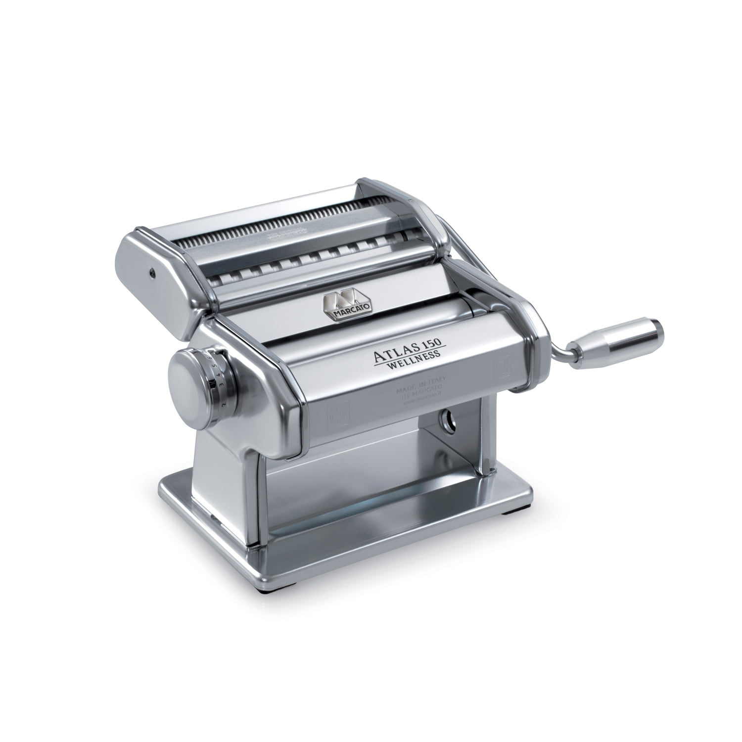 Atlas Made in Italy Pasta Machine, Stainless Steel, Silver, 150