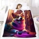 thumbnail image 5 of Corgi anti-pilling, suave, ligera, esponjosa y acogedora de lujo para hogar y cocina – Perfecta para niños y adultos,150X200cm, 5 of 6